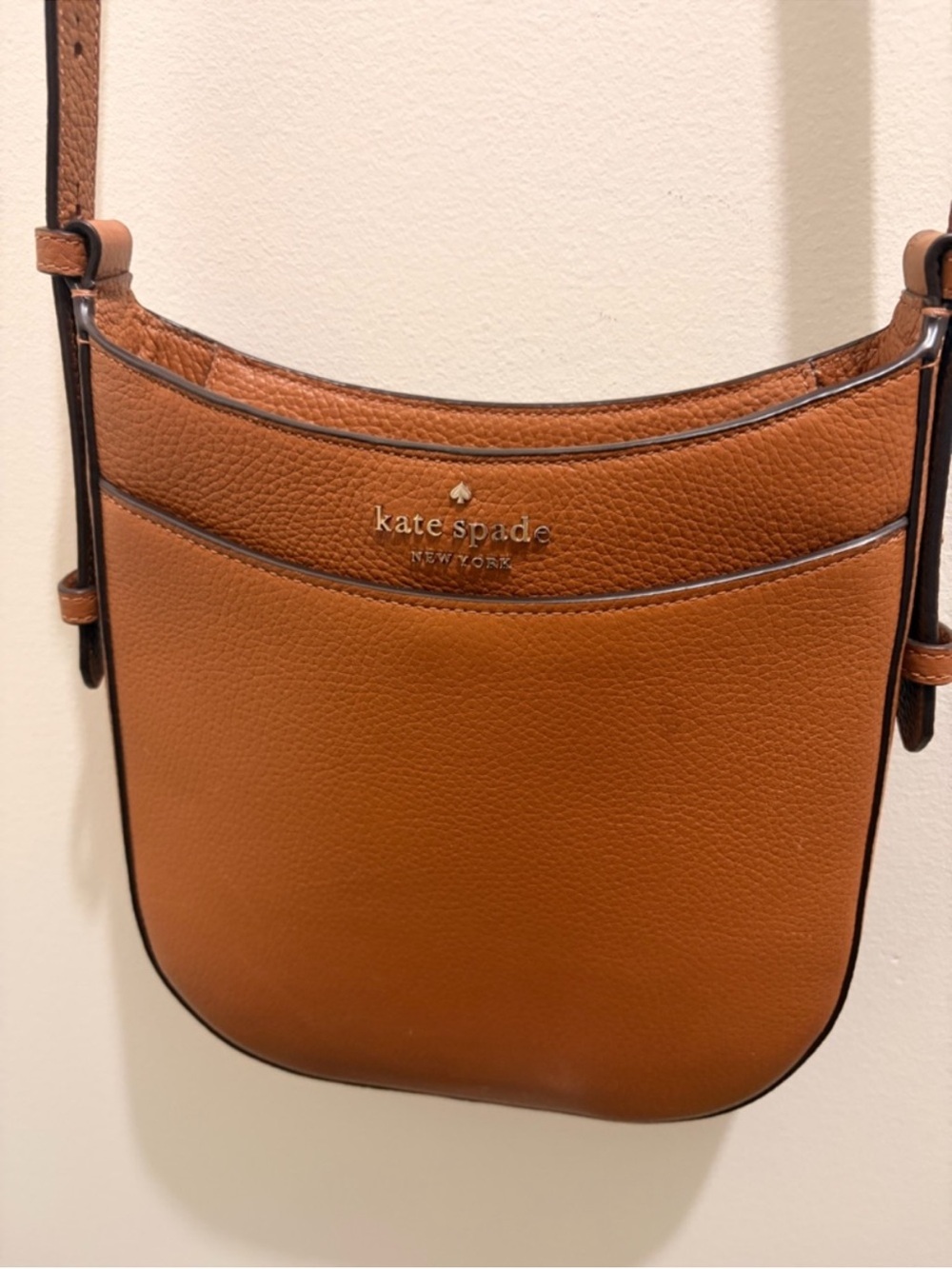 Kate Spade Brown Leather Crossbody Saddle Bag